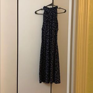 Navy blue with white polka dot dress